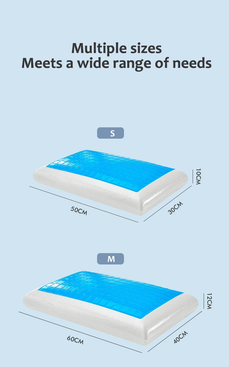 Cooling Memory Foam Pillow – Premium Gel Cooling Pillow for Sleeping, Long-Lasting Comfort