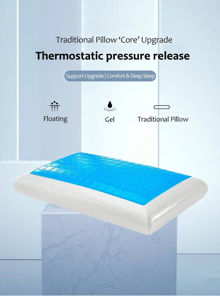 Cooling Memory Foam Pillow – Premium Gel Cooling Pillow for Sleeping, Long-Lasting Comfort