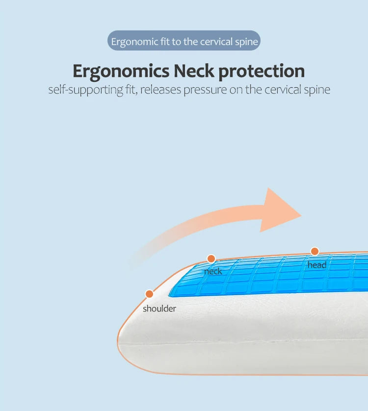 Cooling Memory Foam Pillow – Premium Gel Cooling Pillow for Sleeping, Long-Lasting Comfort