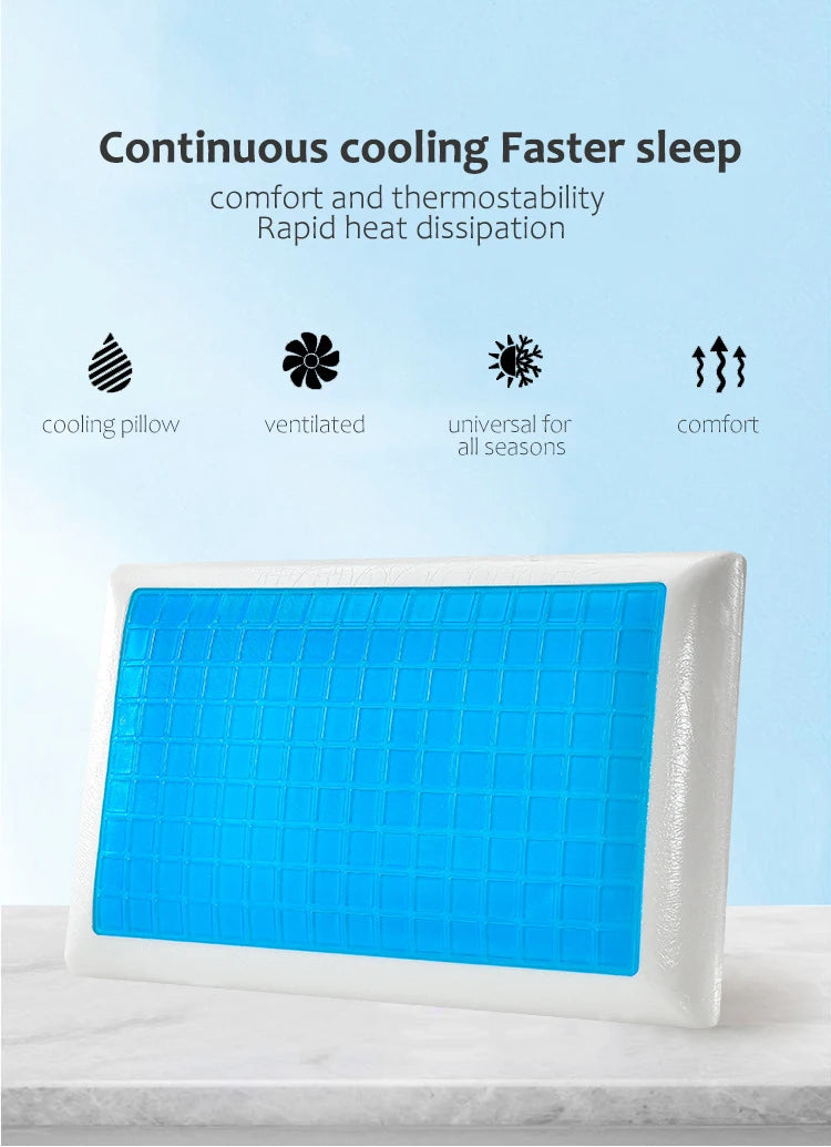 Cooling Memory Foam Pillow – Premium Gel Cooling Pillow for Sleeping, Long-Lasting Comfort